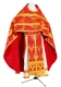 Russian Priest vestments - Vinograd rayon brocade S3 (red-gold), Economy design