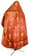 Russian Priest vestments - Vine Switch rayon brocade S3 (red-gold) back, Standard design