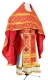 Russian Priest vestments - Ostrozh rayon brocade S3 (red-gold), Economy design