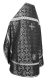 Russian Priest vestments - Old Greek rayon brocade S3 (black-silver) back, Standard design