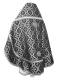 Russian Priest vestments - Nicholaev rayon brocade S3 (black-silver) back, Standard design