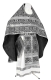 Russian Priest vestments - Floral Cross rayon brocade S3 (black-silver), Standard design