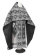 Russian Priest vestments - Resurrection rayon brocade S3 (black-silver), Standard design