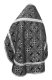 Russian Priest vestments - Alania rayon brocade S3 (black-silver) back, Economy design