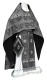 Russian Priest vestments - Shouya rayon brocade S3 (black-silver), Standard design