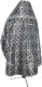 Russian Priest vestments - Zlatoust rayon brocade S3 (black-silver) back, Economy design
