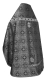 Russian Priest vestments - Shouya rayon brocade S3 (black-silver) back, Standard design