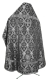 Russian Priest vestments - Korona rayon brocade S3 (black-silver) back, Standard design
