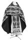 Russian Priest vestments - Vinograd rayon brocade S3 (black-silver), Economy design
