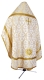 Russian Priest vestments - Korona rayon brocade S3 (white-gold) back, Standard cross design