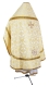 Russian Priest vestments - Czar's Cross rayon brocade S3 (white-gold) back, Standard cross design