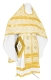 Russian Priest vestments - Floral Cross rayon brocade S3 (white-gold), Standard design