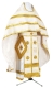 Russian Priest vestments - Abakan rayon brocade S3 (white-gold), Standard cross design