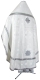 Russian Priest vestments - Iveron rayon brocade S3 (white-silver) back, Standard cross design