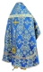Russian Priest vestments - Sloutsk rayon brocade S4 (blue-gold) back, Standard design