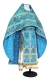 Russian Priest vestments - Thebroniya rayon brocade S4 (blue-gold), Standard design