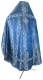 Russian Priest vestments - Pochaev rayon brocade S4 (blue-silver) back, Standard design