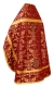 Russian Priest vestments - Koursk rayon brocade S4 (claret-gold) back, Standard design