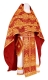 Russian Priest vestments - Pavlov Bouquet rayon brocade S4 (claret-gold), Standard design