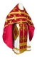 Russian Priest vestments - Podolsk rayon brocade S4 (claret-gold), Economy design