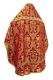 Russian Priest vestments - Bryansk rayon brocade S4 (claret-gold) back, Standard design
