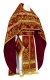 Russian Priest vestments - Sloutsk rayon brocade S4 (claret-gold), Standard design