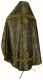 Russian Priest vestments - Pochaev rayon brocade S4 (black-gold) back, Standard design