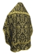 Russian Priest vestments - Bryansk rayon brocade S4 (black-gold) back, Standard design