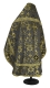 Russian Priest vestments - Thebroniya rayon brocade S4 (black-gold) back, Standard design