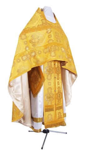 Russian Priest vestments - rayon brocade S4 (yellow-gold)