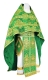 Russian Priest vestments - Pavlov Bouquet rayon brocade S4 (green-gold), Standard design