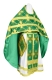 Russian Priest vestments - Podolsk rayon brocade S4 (green-gold), Economy design