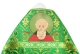Russian Priest vestments - Prestol rayon brocade S4 (green-gold) back icon detail, Standard design