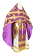 Russian Priest vestments - Podolsk rayon brocade S4 (violet-gold), Economy design