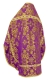 Russian Priest vestments - Sloutsk rayon brocade S4 (violet-gold) back, Standard design