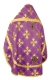 Russian Priest vestments - Podolsk rayon brocade S4 (violet-gold) back, Economy design