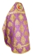 Russian Priest vestments - Pavlov Bouquet rayon brocade S4 (violet-gold) back, Standard design