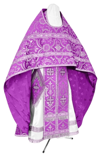 Russian Priest vestments - rayon brocade S4 (violet-silver)
