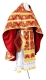 Russian Priest vestments - Pskov rayon brocade S4 (red-gold), Economy design