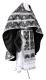 Russian Priest vestments - Pskov rayon brocade S4 (black-silver), Economy design