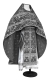 Russian Priest vestments - Thebroniya rayon brocade S4 (black-silver), Standard design