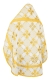 Russian Priest vestments - Podolsk rayon brocade S4 (white-gold) back, Economy design