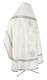 Russian Priest vestments - Podolsk rayon brocade S4 (white-silver) back, Economy design