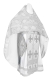 Russian Priest vestments - Pavlov Bouquet rayon brocade S4 (white-silver), Standard design