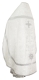 Russian Priest vestments - Koursk rayon brocade S4 (white-silver) back, Economy design