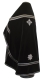 Russian Priest vestments - natural German velvet (black-silver) back, Standard design