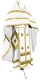 Russian Priest vestments - natural German velvet (white-gold)