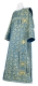 Deacon vestments - Vologda metallic brocade B (blue-gold), Premium cross design