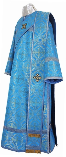 Deacon vestments - metallic brocade B (blue-gold)