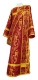 Deacon vestments - Bryansk metallic brocade B (claret-gold), Economy design